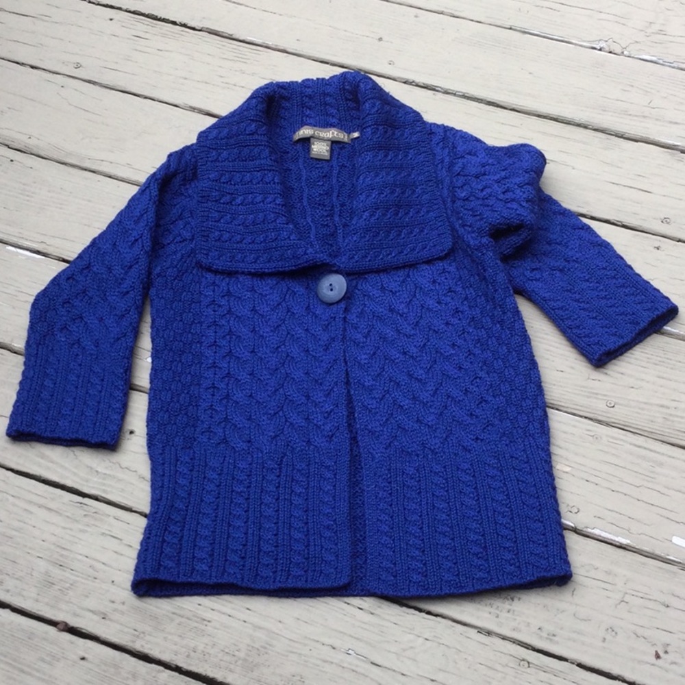 IRISH WOOL SWEATER INIS CRAFTS EUC M